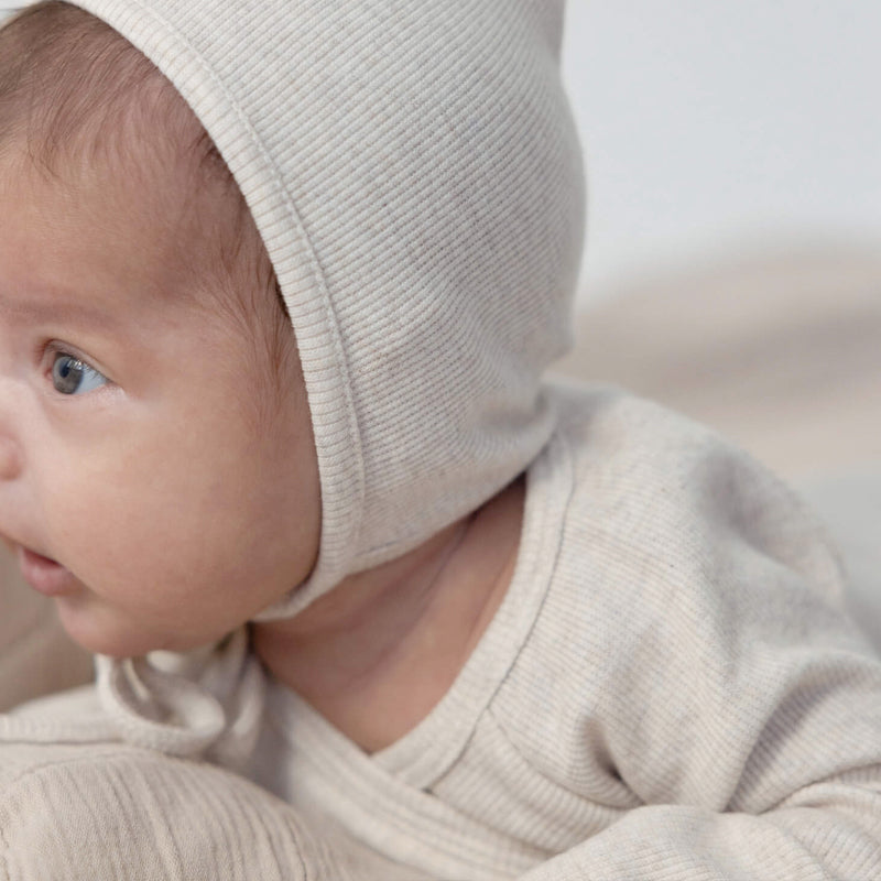 Baby Strampler "beige", Biobaumwolle