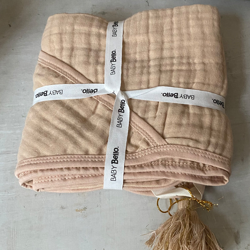 Baby Badetuch "toasted almond", Biobaumwolle