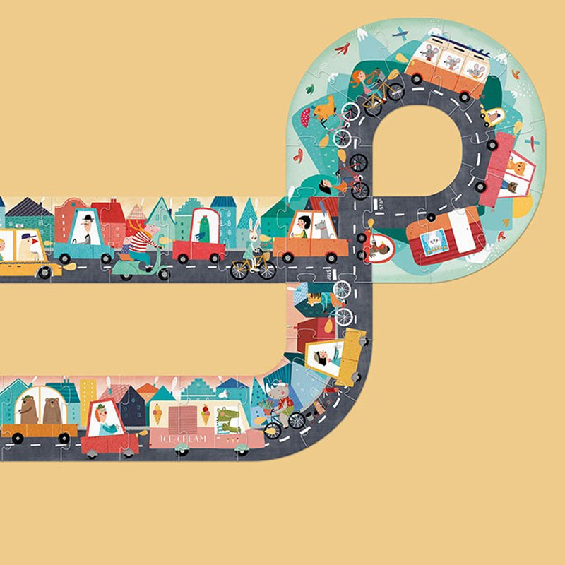 schönes Wimmel Puzzle "Beep Beep", 48 Te