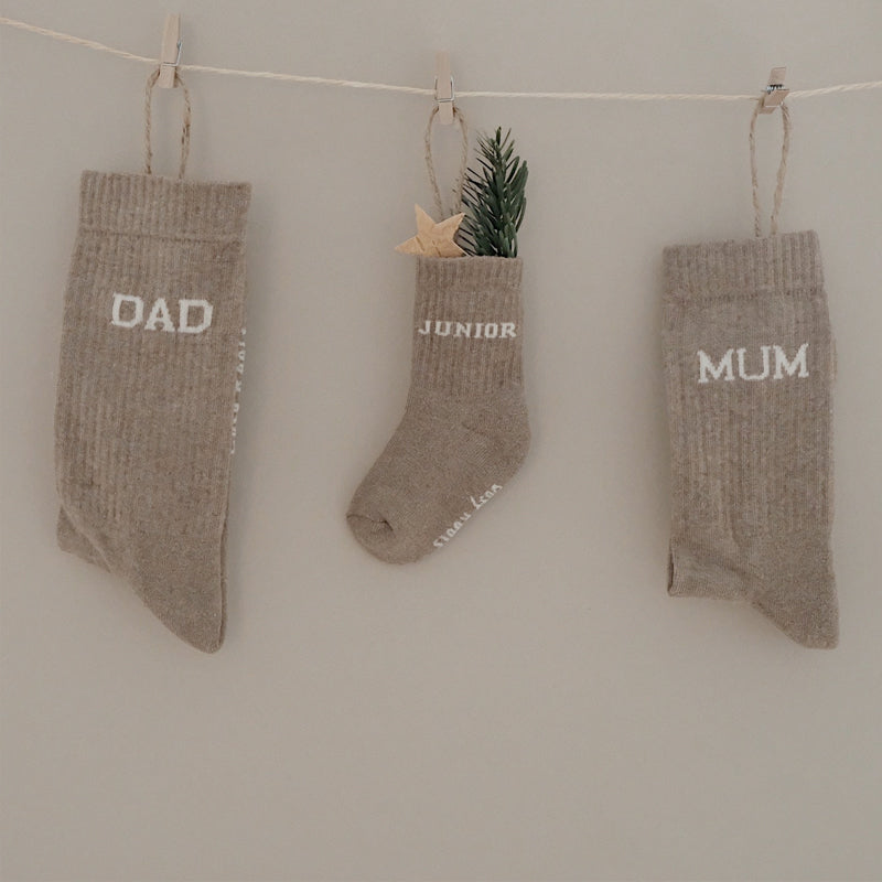Familien Socken "MUM", "DAD" & "JUNIOR", Biobaumwolle