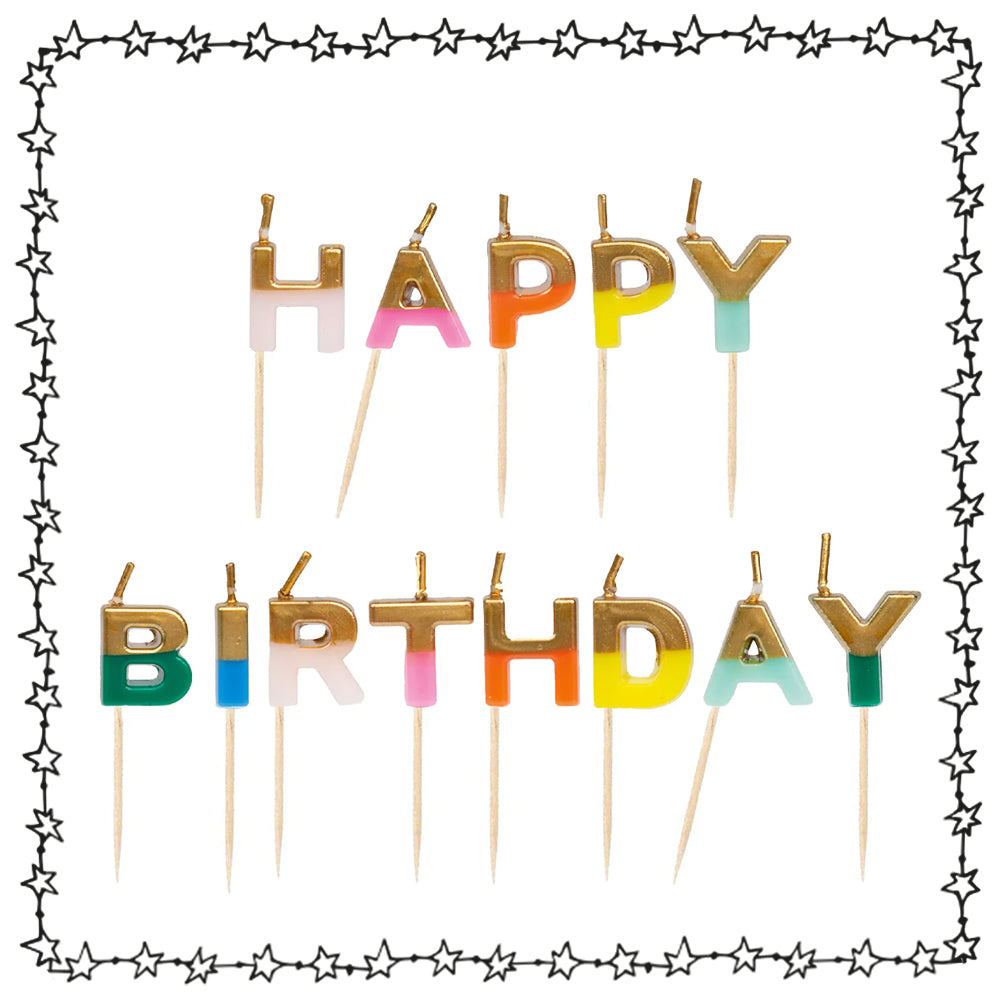 Geburtstagskerzen "HAPPY BIRTHDAY"