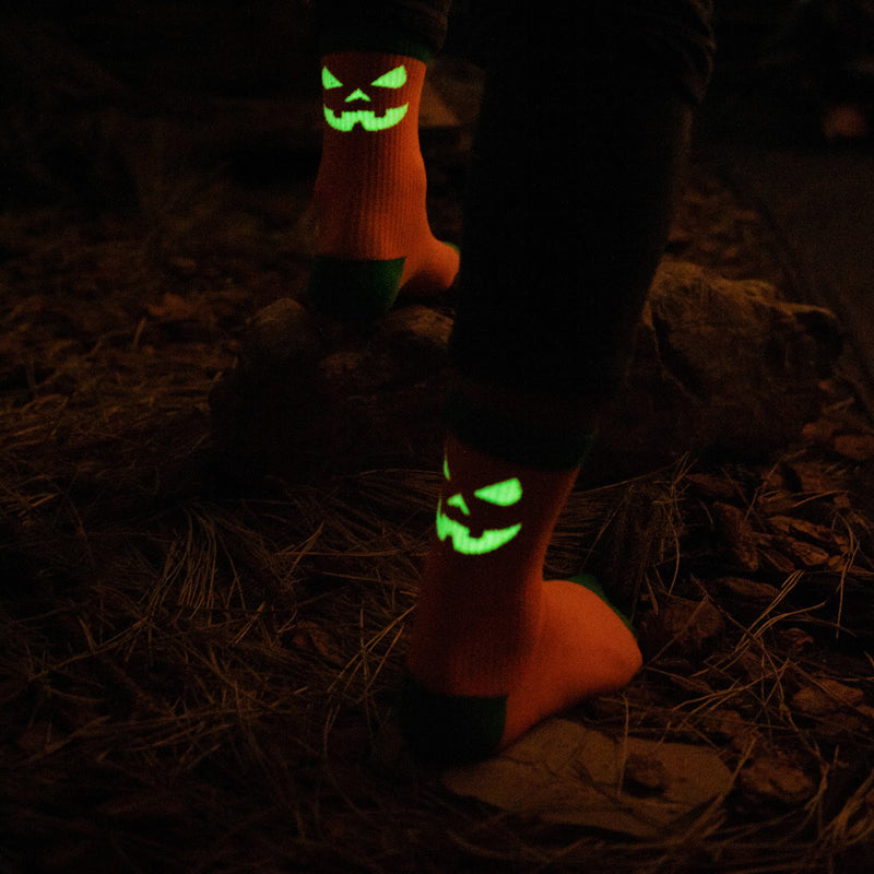 Halloween Socken "Kürbis", glow in the dark