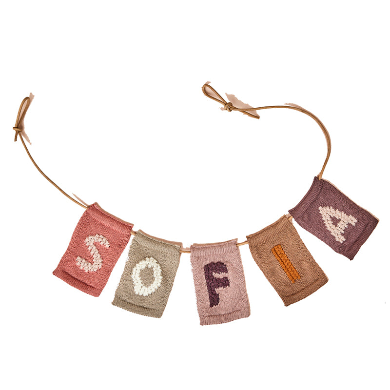 Buchstaben Girlande, rosé-mauve