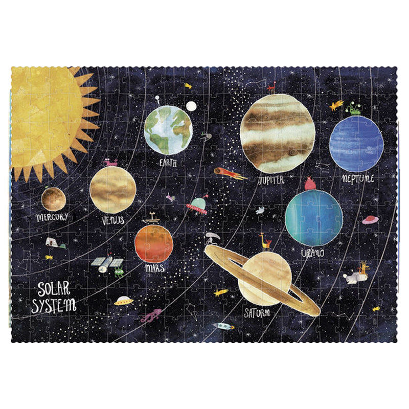 glow-in-the-dark Puzzle "Planeten", 200 Teile