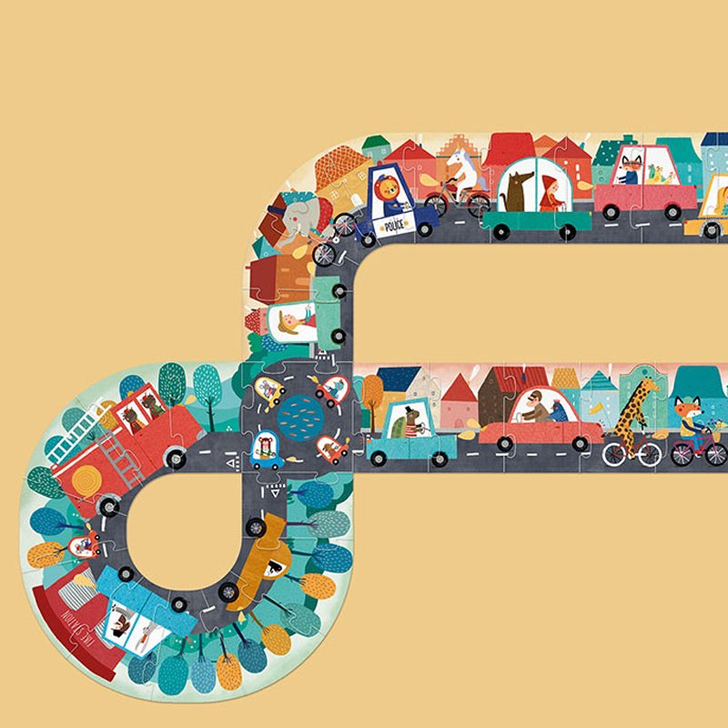 schönes Wimmel Puzzle "Beep Beep", 48 Te