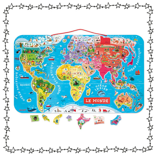 hochwertiges Magnet-Puzzle "Die Welt", 92 Teile