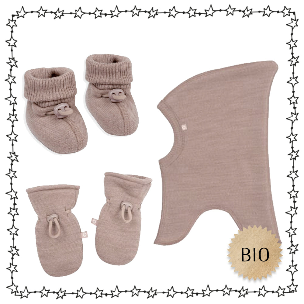 warmes Baby Winter-Set, mauve