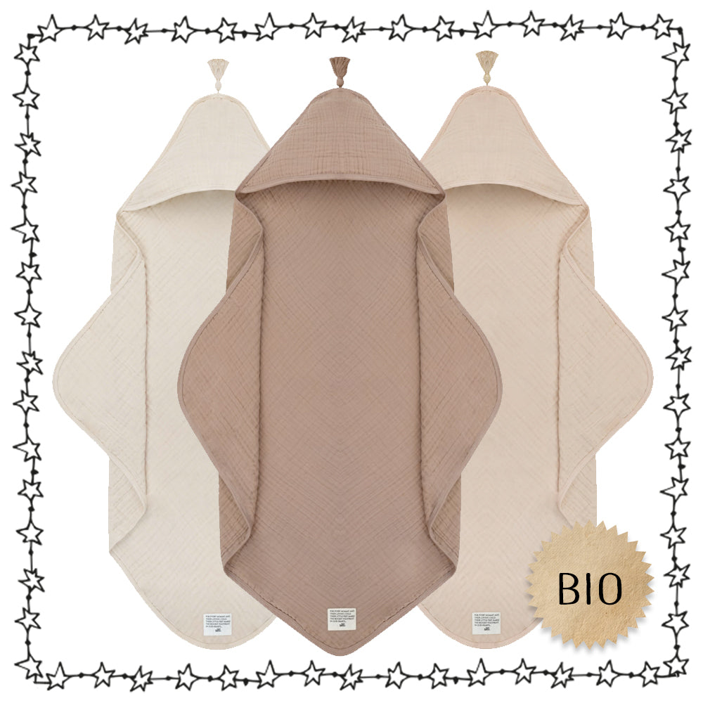 Baby Badetuch, 3er Pack, Biobaumwolle