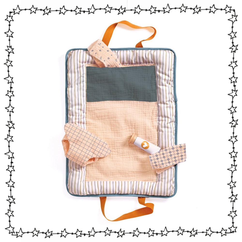 Puppen-Wickeltasche "Blue Fly"