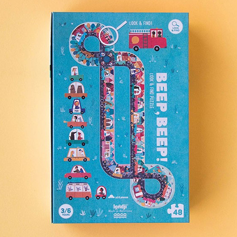 schönes Wimmel Puzzle "Beep Beep", 48 Te
