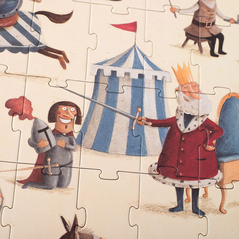 phantasievolles Puzzle "Ritter", 100 Teile