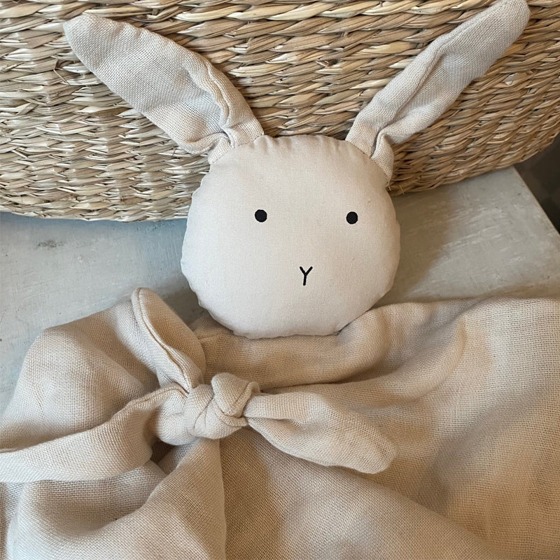 Kuscheltuch, sand "Hase"