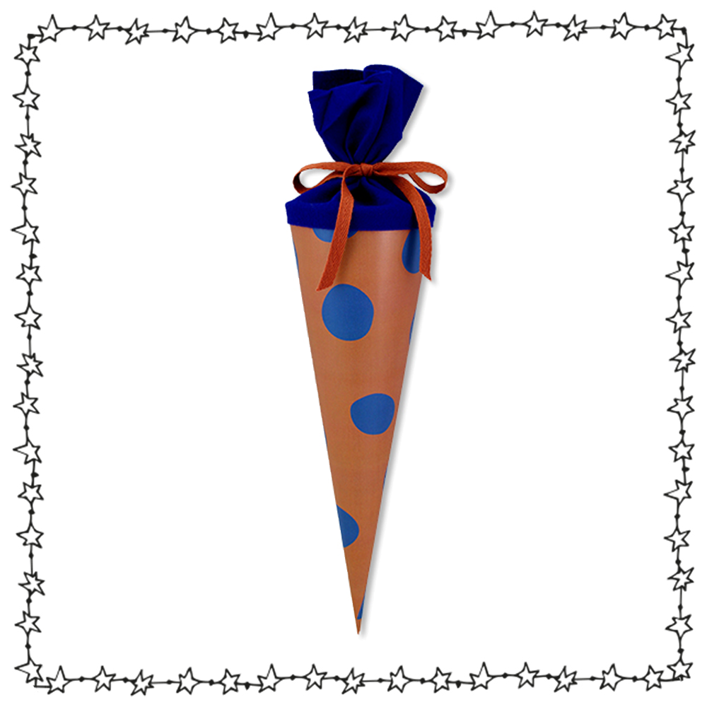 kleine Schultüte "Punkte blau"