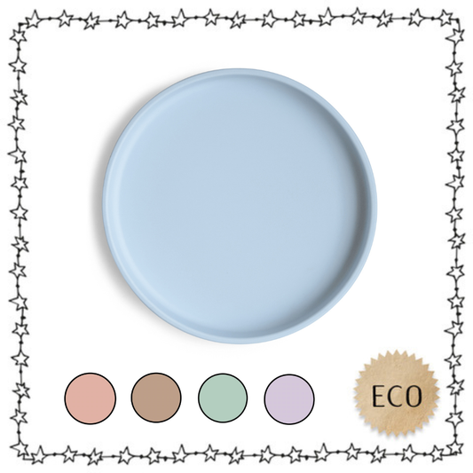 Mushie Silikon-Trinklernbecher Powder Blue – Auslaufsicherer Becher für Babys