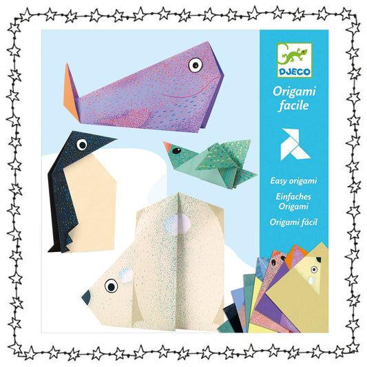 einfaches Origami "Polar-Tiere", 24 Stück