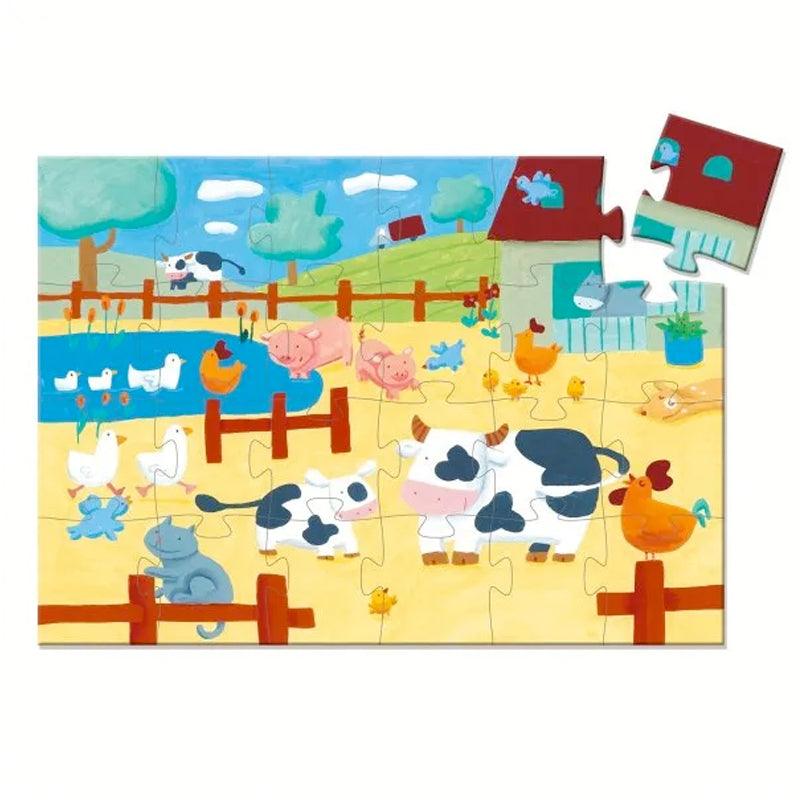 Puzzle "die Kuh auf dem Bauernhof" 24 Teile