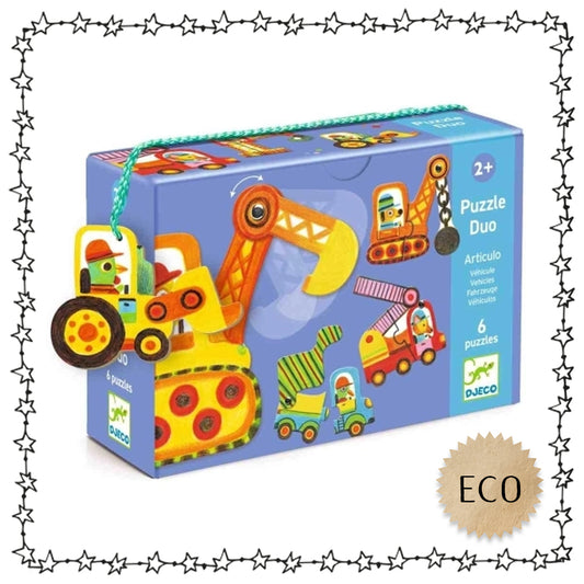 Puzzle Duo "Fahrzeuge", 6 x 2 Teile