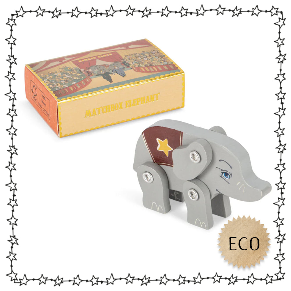 Mini Holztier in Schachtel "Elefant"