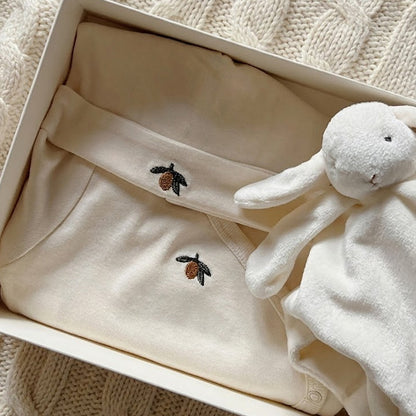 Baby Geschenk-Set  "lemon", Biobaumwolle