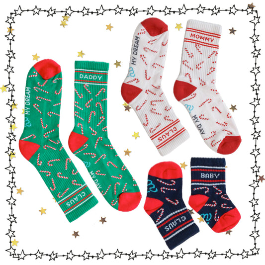 Weihnachts-Familien-Socken-Set "Mommy, Daddy & Baby"