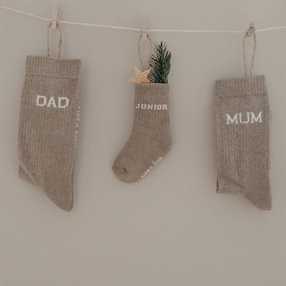 Familien Socken "MUM",  "DAD" & "JUNIOR", Biobaumwolle