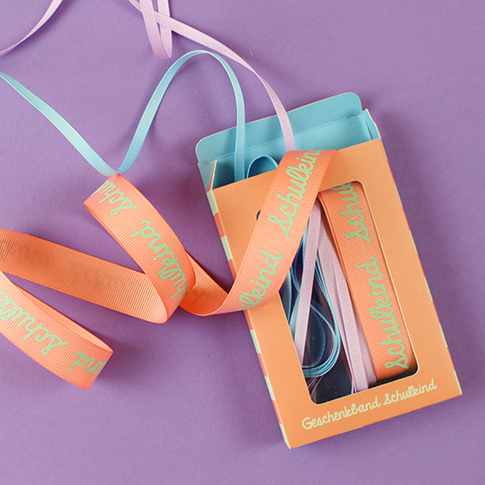 Geschenkband "Schulkind", diverse Farben