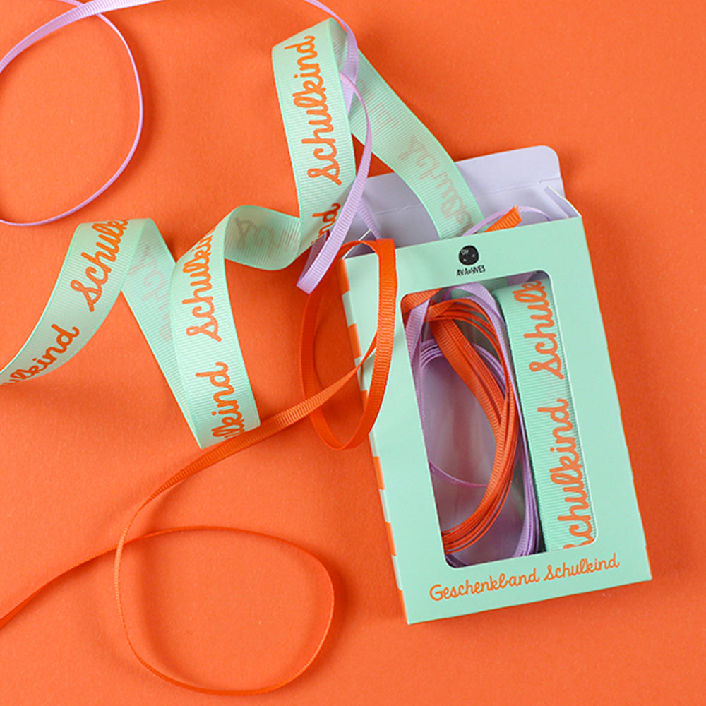 Geschenkband "Schulkind", diverse Farben