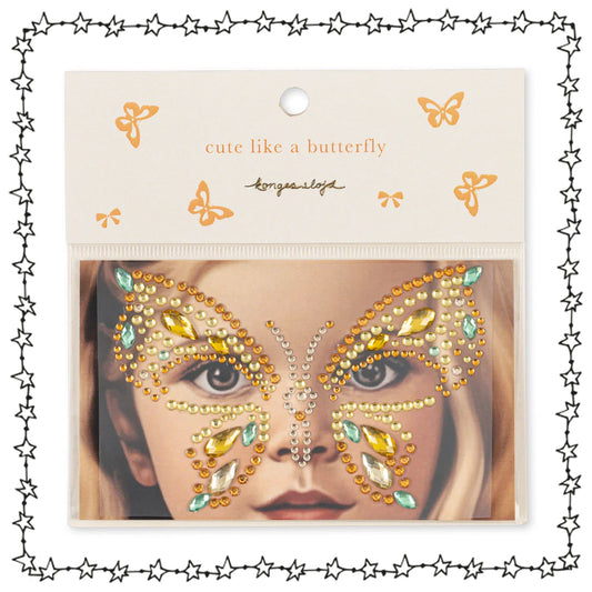 glitzernder Gesichtsschmuck "Schmetterling", lemonade