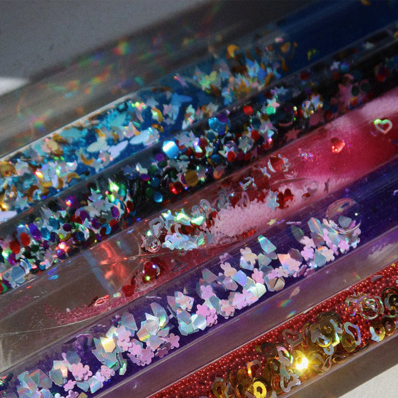 Zauberstab Glitzer verschiedene Farben Konges Sloijd Detail