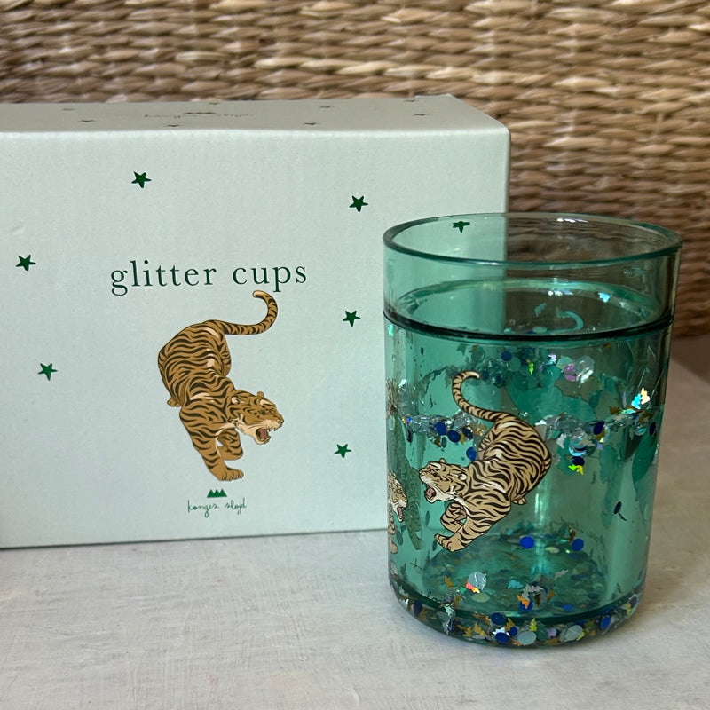 Glitzerbecher Kinder mit Tiger Motiv von Konges Sløjd