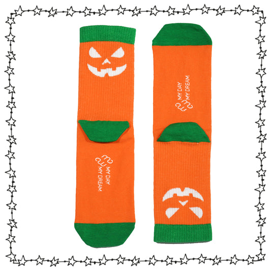 Halloween Socken "Kürbis", glow in the dark