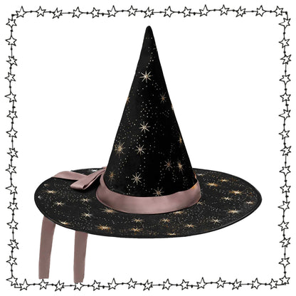 schöner Hexenhut / Zaubererhut "Agatha"
