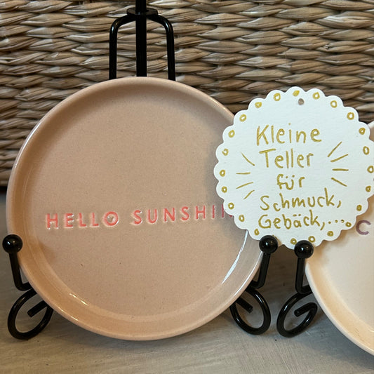 kleinne Schale / Teller "HELLO SUNSHINE", Keramik