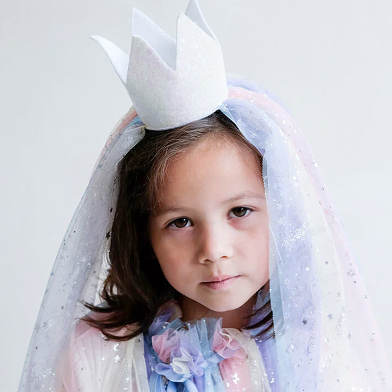 Regenbogen Krone mit Schleier