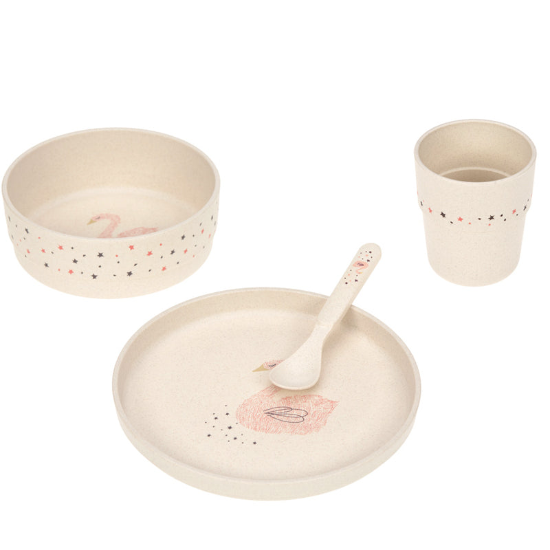 Babygeschirr Set "Schwan", 4 Teile