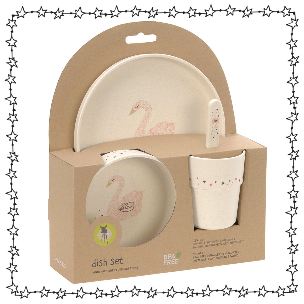 Babygeschirr Set "Schwan", 4 Teile