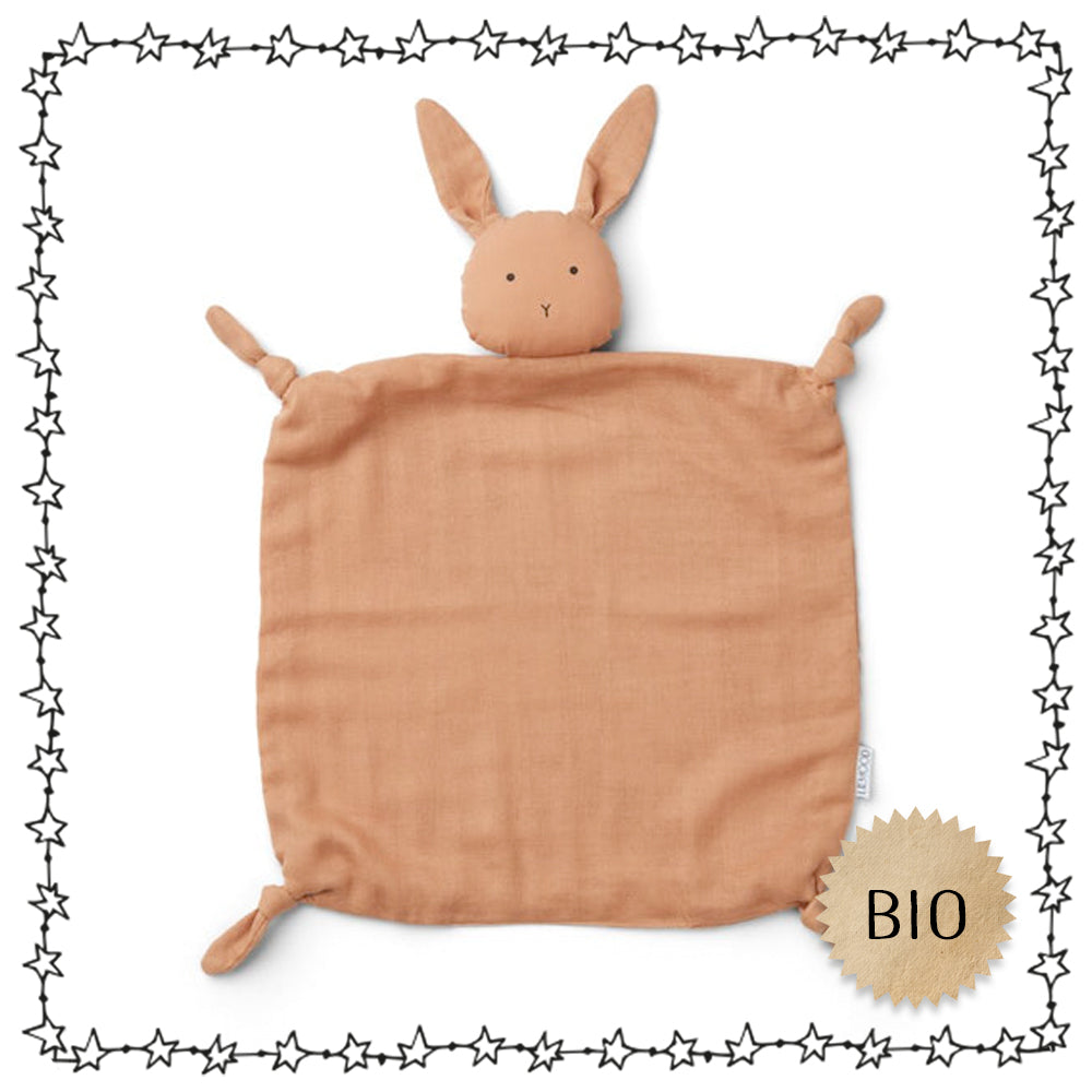 Kuscheltuch, tuscany rose "Hase"