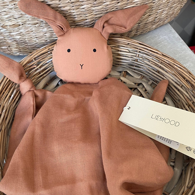 Kuscheltuch, tuscany rose "Hase"