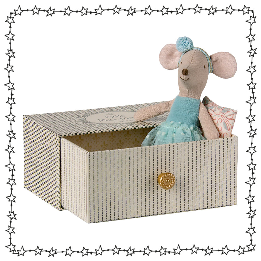 Maileg Ballerina Maus Kleine Schwester in Schachtelbett von SENT FROM HEAVEN.