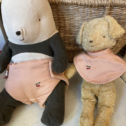 hochwertiges Puppen Wickelset "cherry", Biobaumwolle