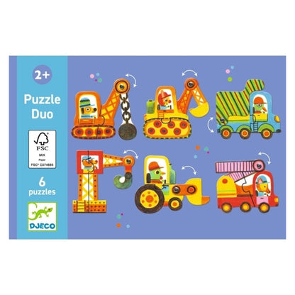Puzzle Duo "Fahrzeuge", 6 x 2 Teile