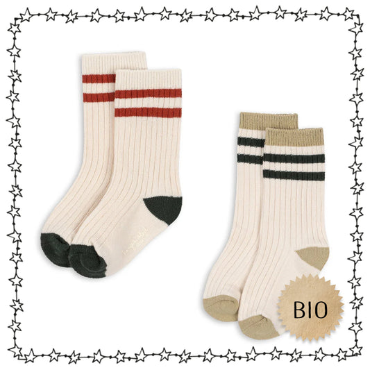 gerippte Socken mit Ringel Konges Slojd