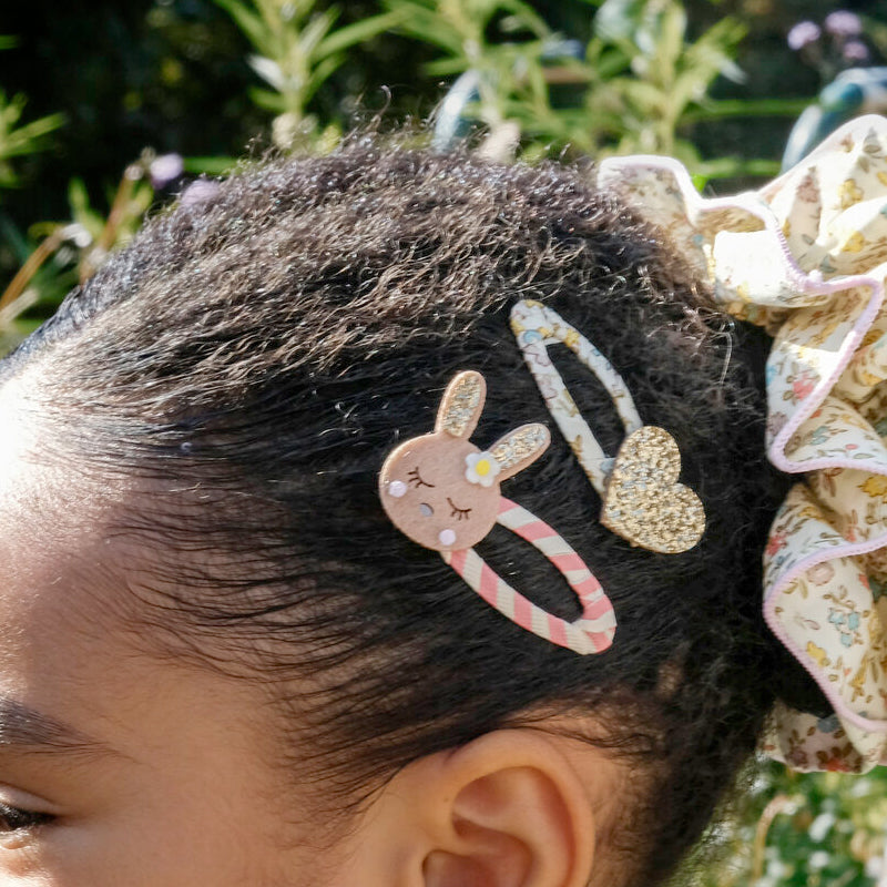 glitzernde Haarspangen "Hase"