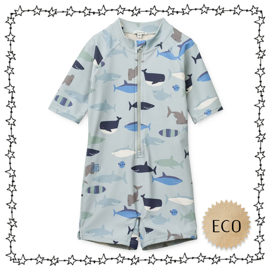 kurzärmliger Schwimmanzug "Hai", UV 40+
