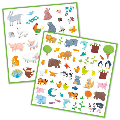 schöne Sticker "Tiere", 160 Stück