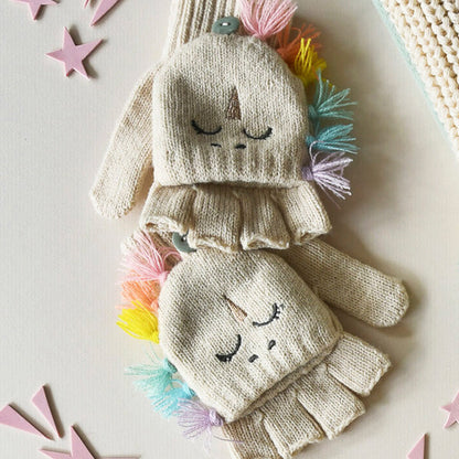 einhorn handschuhe Kinder Klapphandschuhe
